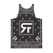 Unisex Tank Top - Ninja Paisley Blk/W