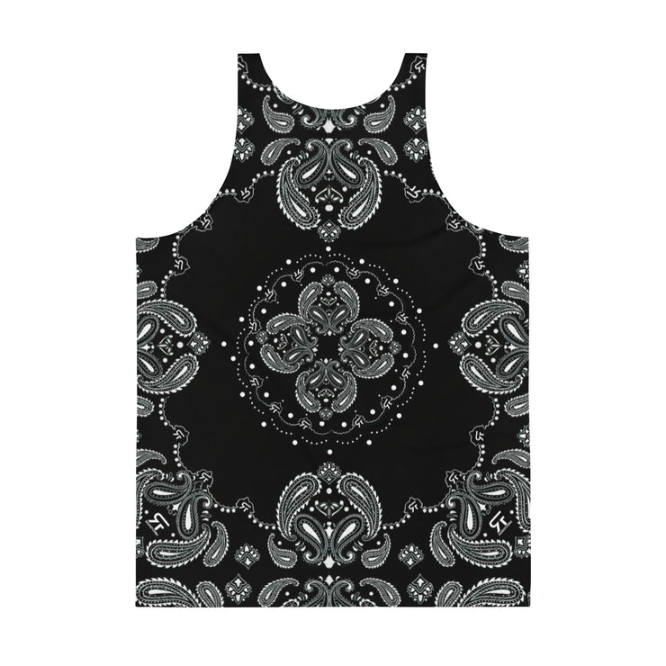 Unisex Tank Top - Black Paisley
