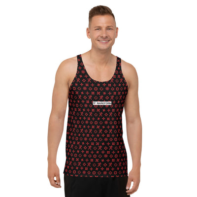 Unisex Tank Top Ninja Star - All Over print Black/Red