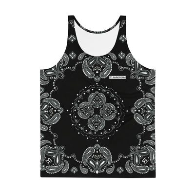 Unisex Tank Top - Black Paisley