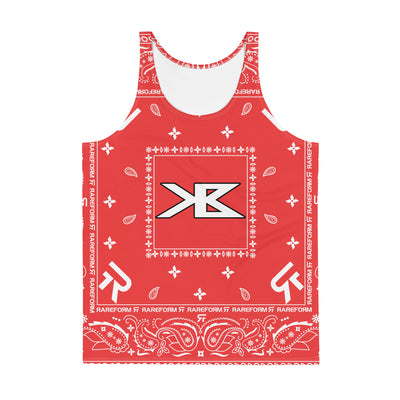 Unisex Tank Top - King Benz - Ninja Paisley - Red