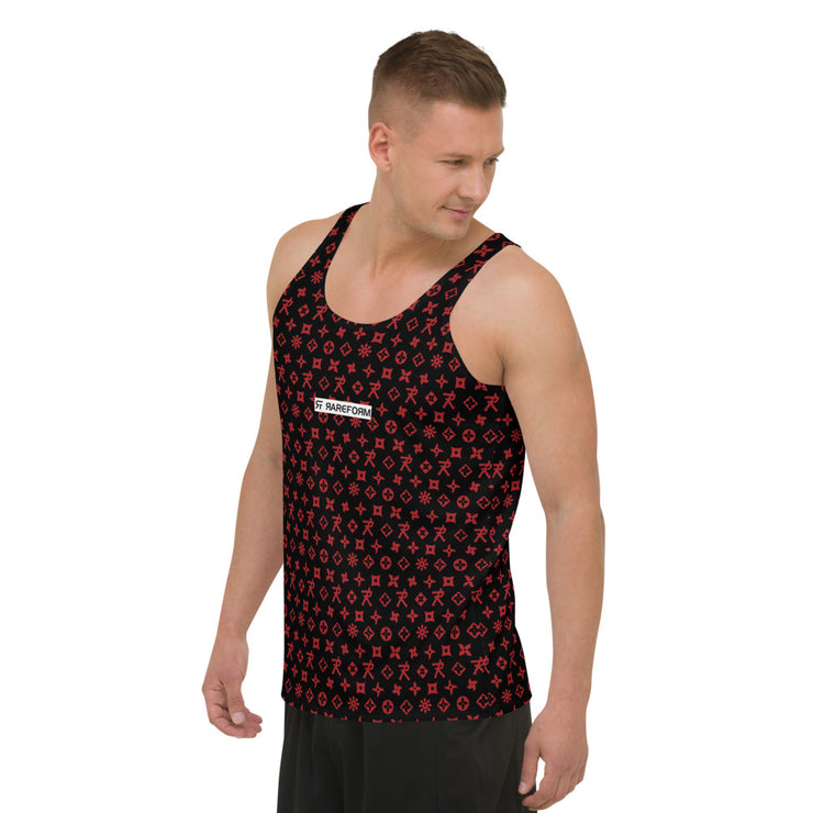Unisex Tank Top Ninja Star - All Over print Black/Red