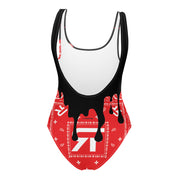 One-Piece Women's Swimsuit - Red Ninja Paisley - Drip