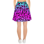 Skater Skirt - Electric Leopard Print