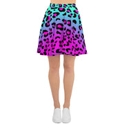 Skater Skirt - Electric Leopard Print