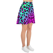 Skater Skirt - Electric Leopard Print