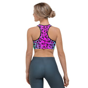 Sports bra - Electric Leopard Print
