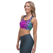 Sports bra - Electric Leopard Print