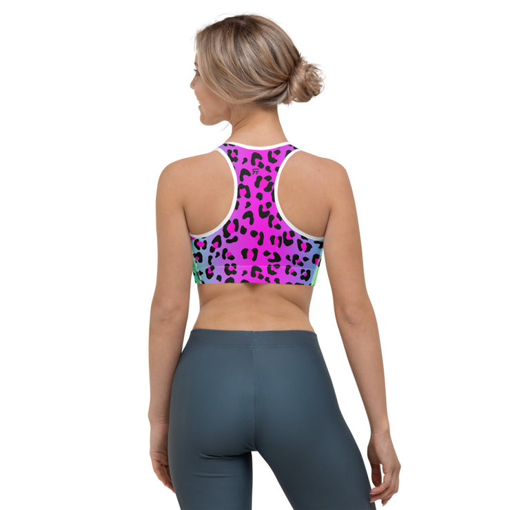 Sports bra - Electric Leopard Print