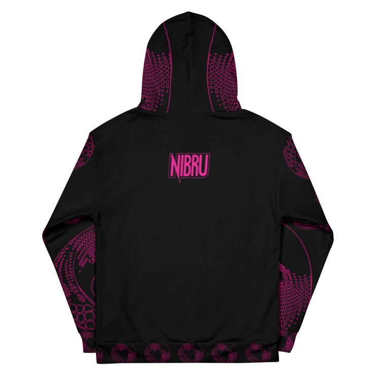 Unisex Hoodie - Nibru - Holy Snakes - Pink