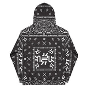 Men's Hoodie - Ninja Paisley  Swords - Black