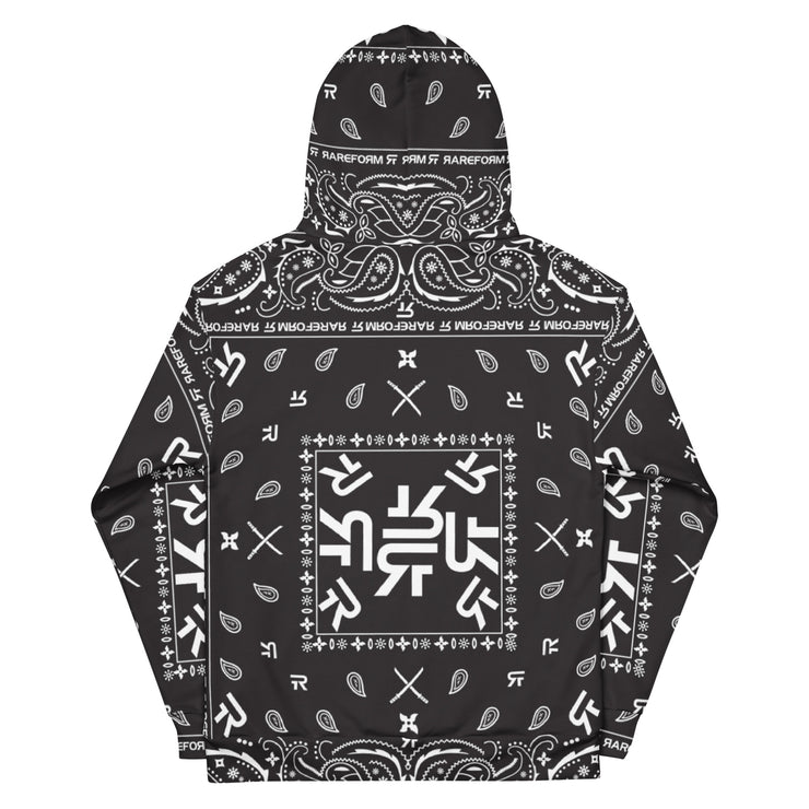 Men's Hoodie - Ninja Paisley  Swords - Black