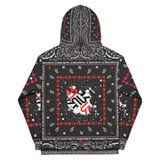 Unisex Hoodie - Ninja Paisley - Splash Blk/Red