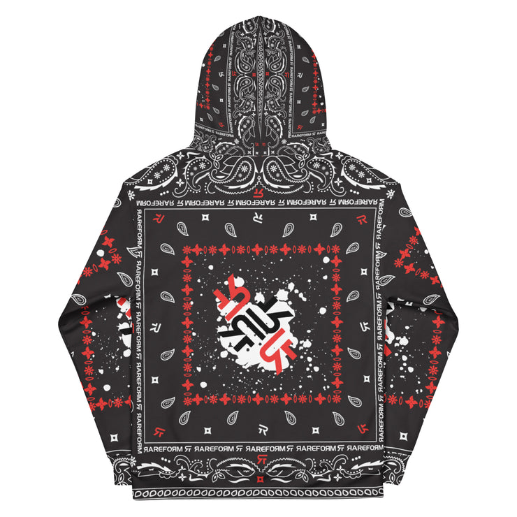 Unisex Hoodie - Ninja Paisley - Splash Blk/Red