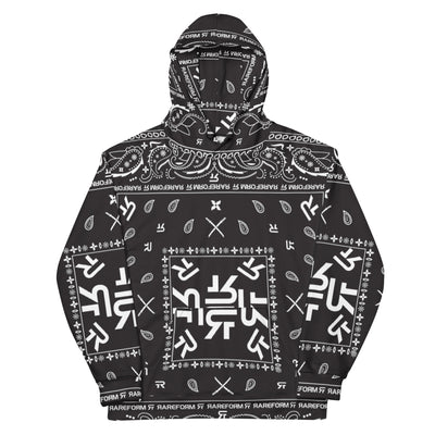 Men's Hoodie - Ninja Paisley  Swords - Black