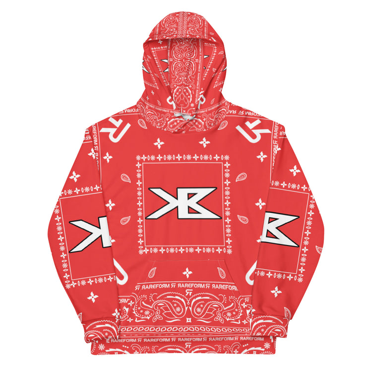 Unisex Hoodie - King Benz - Ninja Paisley - Red