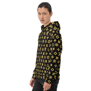 Unisex Hoodie Ninja Star - All Over print Black/Gold