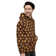 Unisex Hoodie Ninja Star - All Over print Brown/Gold