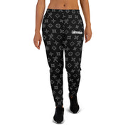 Women's Joggers Ninja Star - All Over Print  Black/Grey