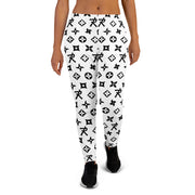 Women's joggers Ninja Star - All Over print Black/White