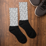 Socks Ninja Star - All Over print White/Black