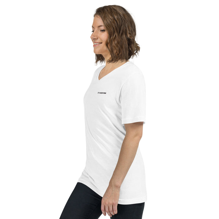 Unisex V-Neck T-Shirt - RF logo & word
